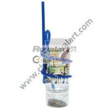 plastic cup with straw
