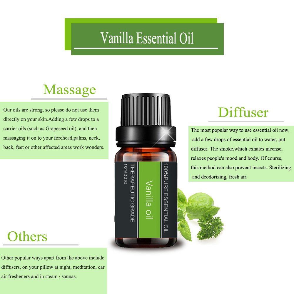 Natural Plant Extract Vanilla Essential Oil For Aromatherapy