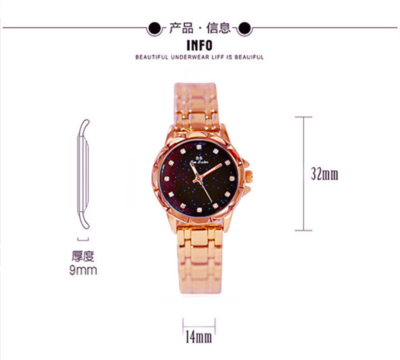 BS Ladies Watches  Full Diamond Female Watch New Hot Sale FA1506 Starry Sky  Foreign Trade Brand  Wristwatch