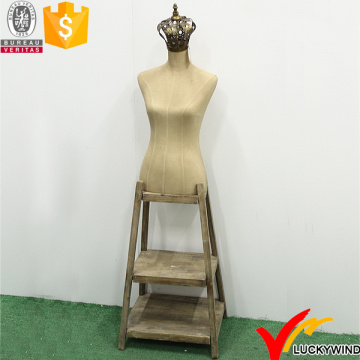 Vintage Woman Boutique mannequins décoratifs avec support en bois