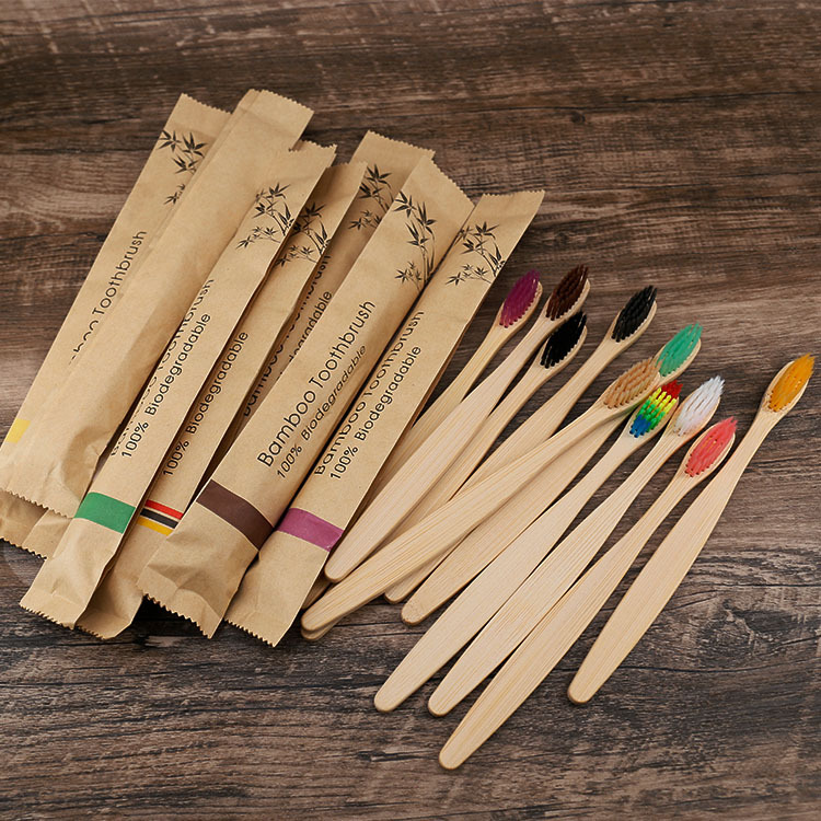 Bpa Free Wooden Toothbrush With Customized Packing 