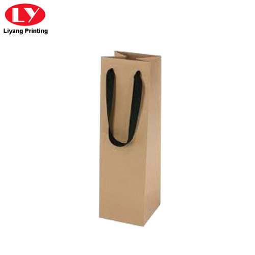 Brown Kraft Paper Sacos de Presente para Vinho