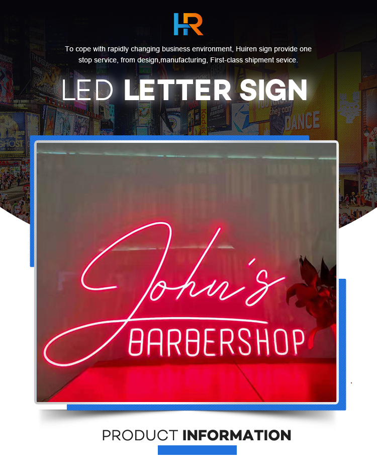 Drop Shipping Customized Acrylic Neon Led Light Sign Electronic Advertising Sign for Barber Shop Decoration