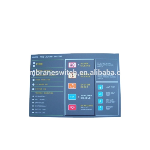 Gradient color membrane keypad front panel