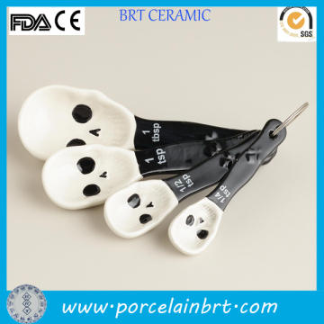 Personalized skull ceramic measuring Coffee spoon