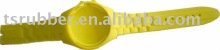 Yellow silicone watch strap