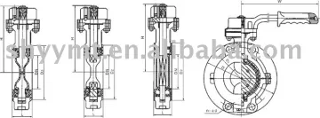 Teflon Lining Butterfly Valve (Flange) (212)