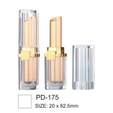एल्यूमिनियम आस्तीन के साथ खाली स्क्वायर लिपस्टिक केस