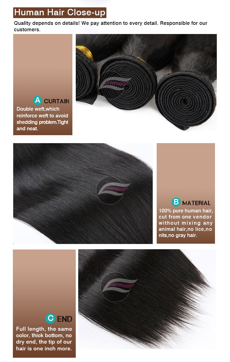 Virgin Brazilian Weft Silky Straight From Xuchang Eli Beauty Hair Products Cutical Aligned Hair