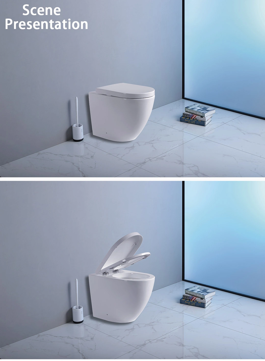 Floor Standing Back to Wall Toilet with Concealed Cistern