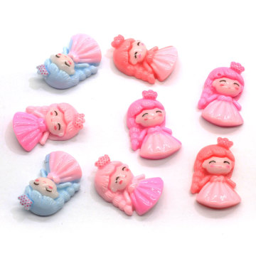 100Pcs Cartoon Princess Flatback Resina Cabochon Kawaii Cabochons con retro piatto Bambini Archi per capelli Accessori Abbellimenti fai da te Decor