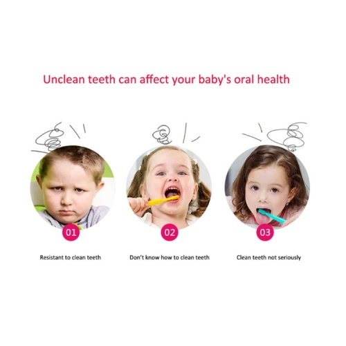 Cepillo de dientes de silicona para niños lindos