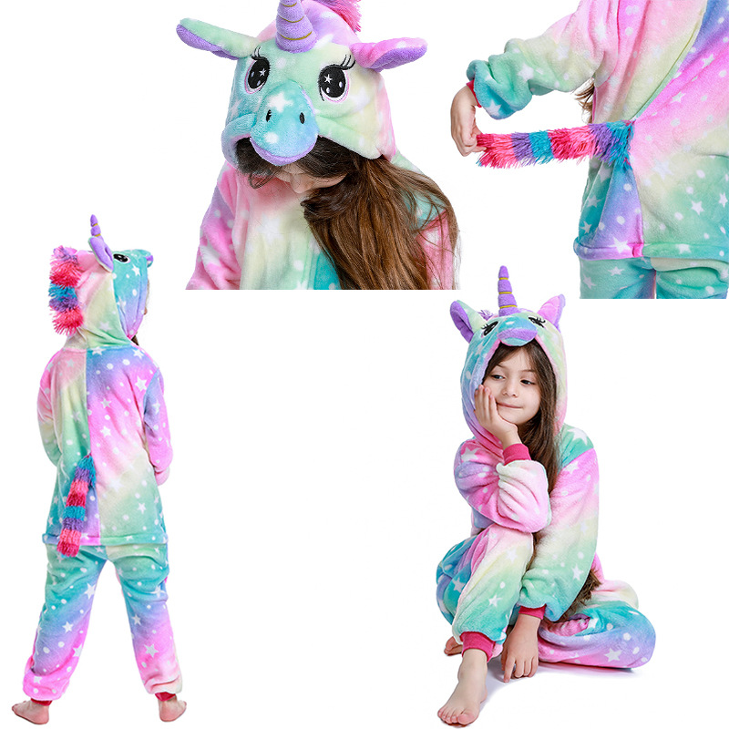 Flicka Barn Kid Unicorn Pyjamas Set