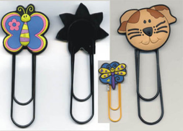 ready sale beautiful butterfly shape soft pvc paper clip stand