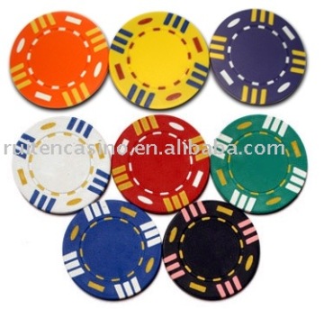12 stripes three-color 14g clay chip,poker chip
