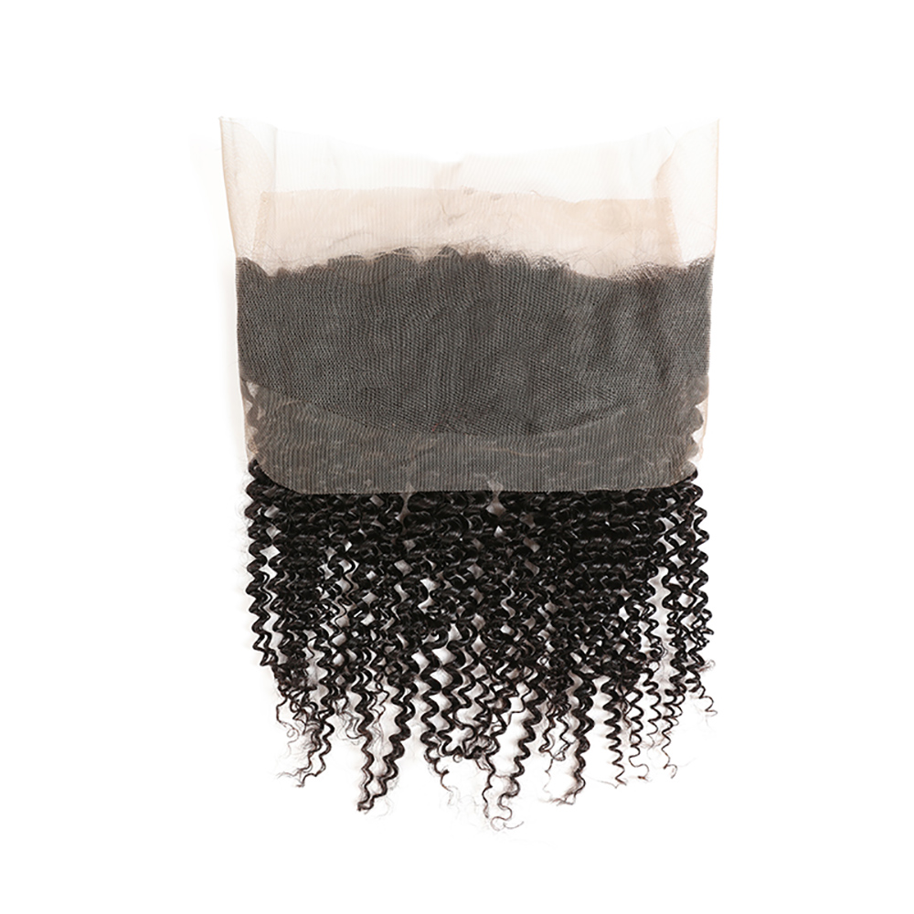 Single Donor Best Quality Cheap Cuticle Aligned Kinky Curly 360 Full Lace Frontal Closure For Black Women