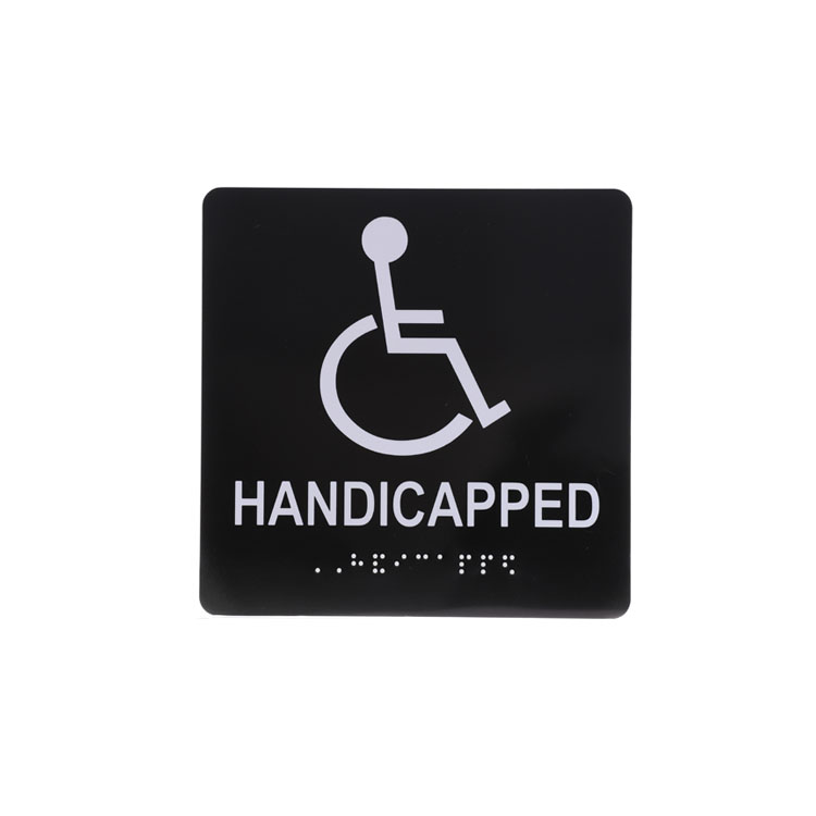 japan handicapped metal ada or braille sign signage