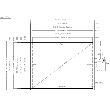 Panel táctil resistivo de 4 hilos AMT de 15 pulgadas 9543