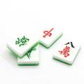 100 sztuk żywiczne płytki Mahjong Flatback do tworzenia miniaturowe chińskie Mahjong żywiczne kaboszony DIY Scrapbooking akcesoria rzemieślnicze