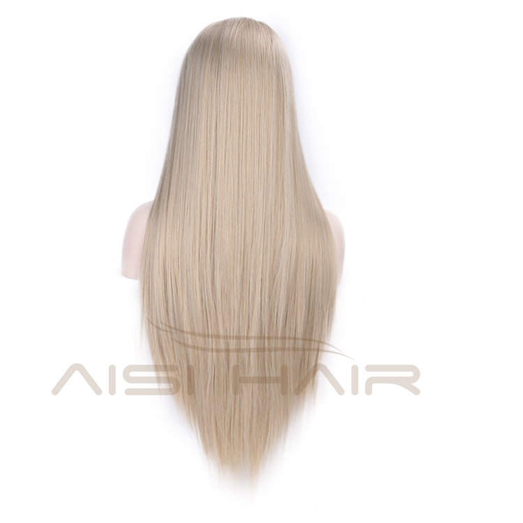 Blonde Lace Front Wigs Heat Resistant Long Silky Straight Synthetic Fiber Wigs For Black White Women Cosplay Party