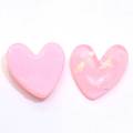 Beautiful Glitter Heart Shaped Resin Cabochon 100pcs Flatback Beads Slime DIY Craft Decoration Beads Charms