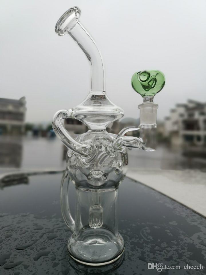 cheechshop Glass Beaker Bong Showerhead Perc Recycler Dab Rig egg Water Pipes Oil Rigs Bubbler Smooth Pipe With Quartz Banger Or Bowl