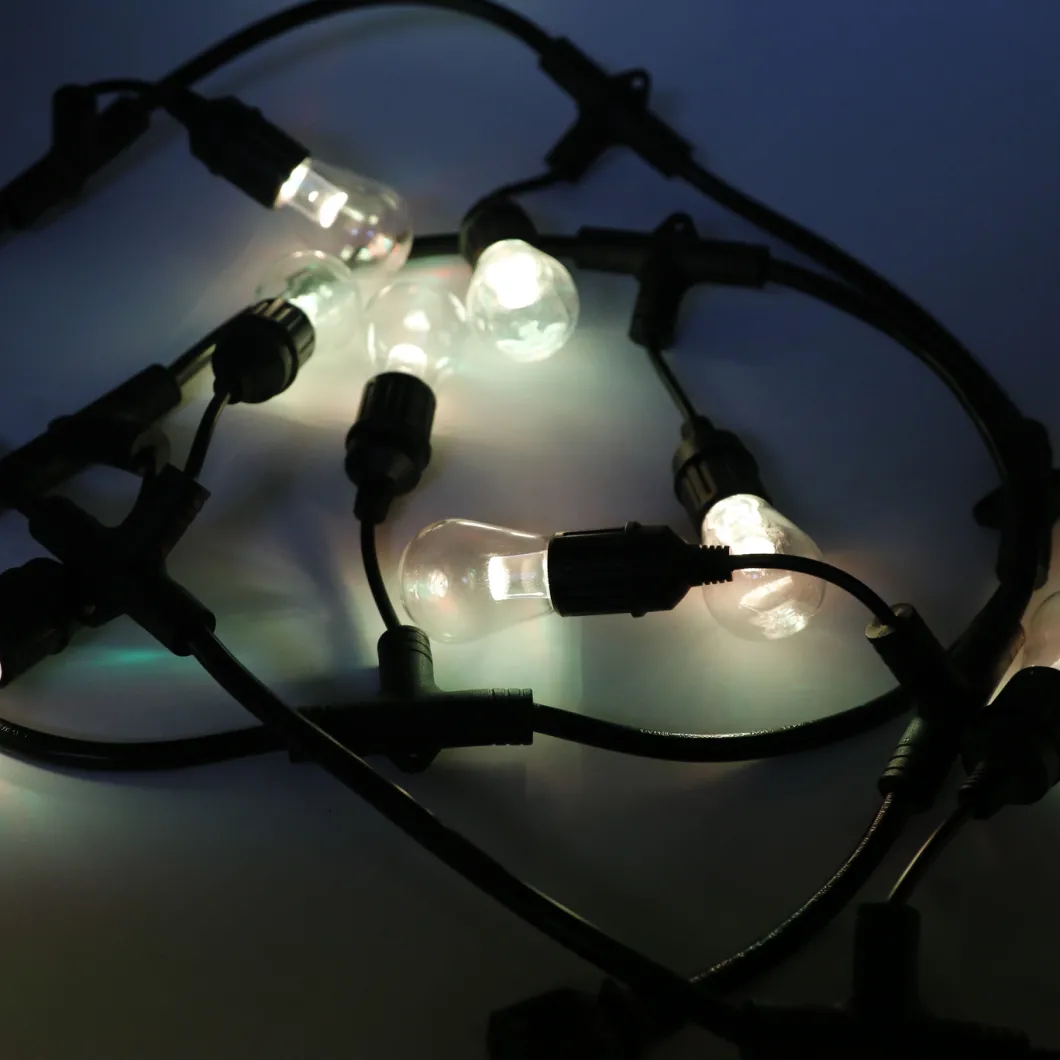 LED String Lighting Strands with S14 Bulb String Lights Colour Changed