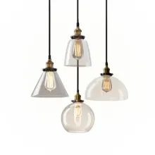 Modern E27 Glass Bubble LED Pendant Light