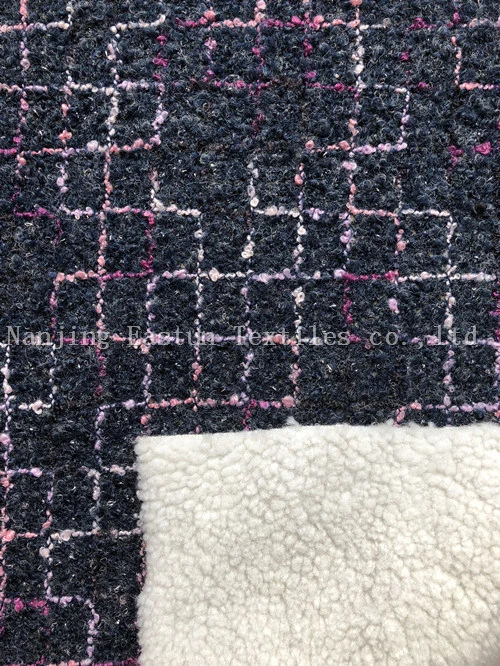 Bonded Lambs Wool Knitting Fabric Suede Bonded Fur Es20131213-9