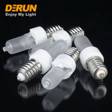 Mini JD Halogen Lamp Bulbs E11 E14 BA15D Base - Frosted Glass 35W-250W for Refrigerators