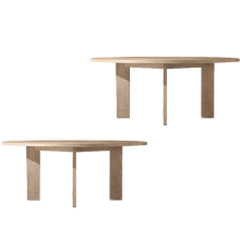 Modern Outdoor Teak Wood Round Dining Table