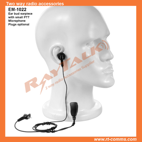 Ear Bud Earpiece Lapel Microphones for Two Way Radio