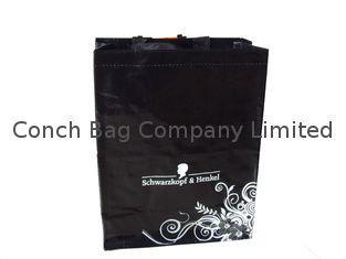 Advertisement Recycled PP Woven Bag / Black Woven Shopping