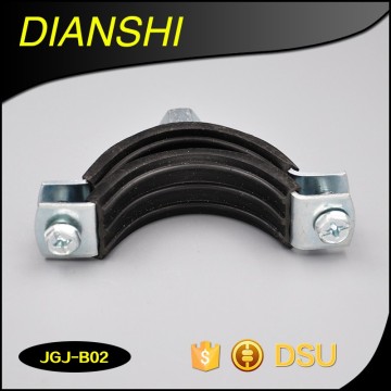 Pipe Clamp Galvanized Metal Supporting Rubber Hose Clamp