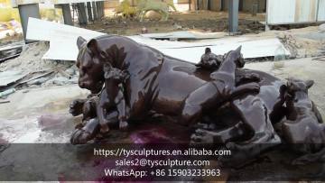 China factory lifesize bronze lion sculpture