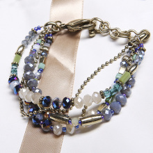 Multilayers Glass Crystal Bracelet Wholesale Beaded Bangles