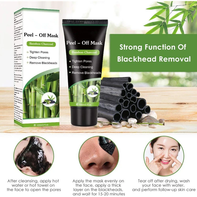 Deep Facial Cleansing Black Charcoal Face Mask Blackhead Mask Peel off Mask