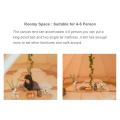 4M/5M Double Walls Bell Tent for 4-6 Person