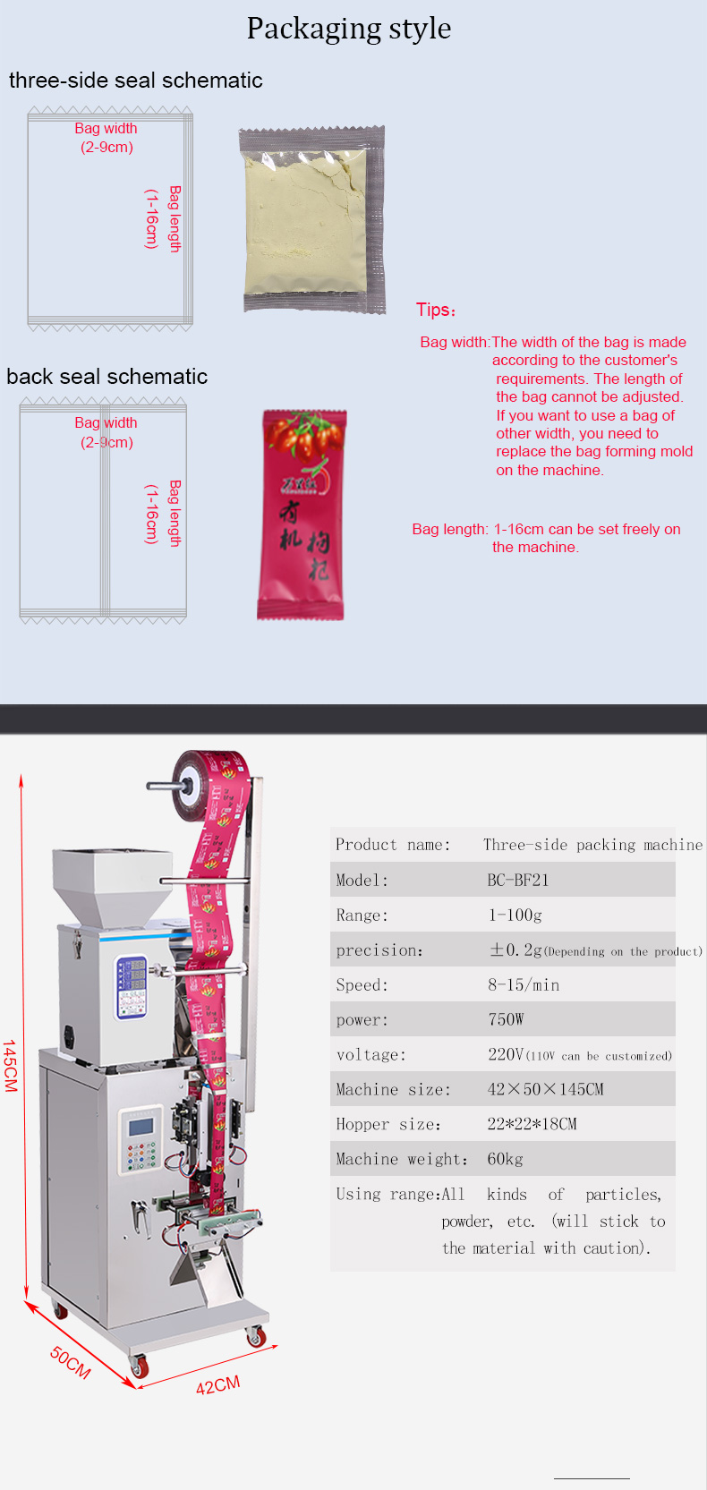 Automatic Weighing Filling Packing Machine Nuts Sachet Filling Machine