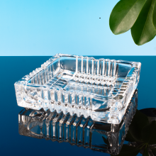 Factory Direct Large Custom Square Cigar Pimp Stick Crystal Glass Ashtray