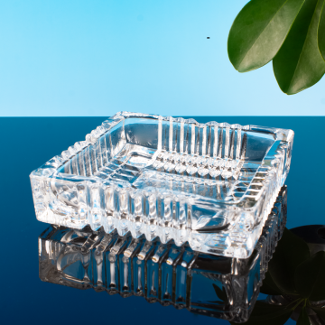 Factory Direct Large Custom Square Cigar Pimp Stick Crystal Glass Ashtray