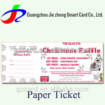 offset printing tear off paper ticket