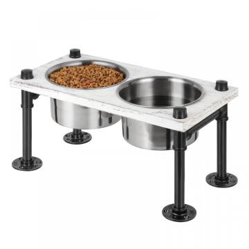 Freestanding Elevated Dog Bowls with Metal Stands