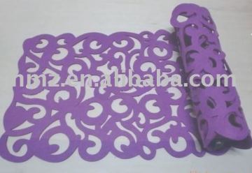 beatiful laser cut ecco-friendly wool felt table cloth