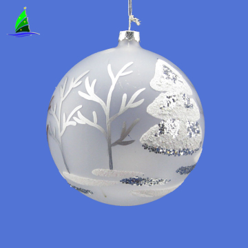 Christmas gifts frosted glass glitter ornament balls