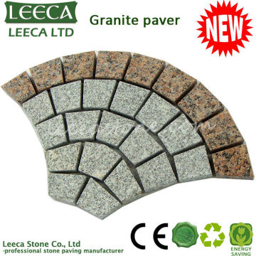 Flamed granite fan sheet paving stone