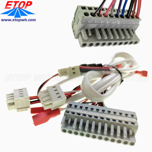 Aangepaste terminal blok connector bedrading -assemblage