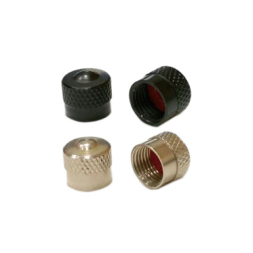 Car Aluminum valve cap black and silver