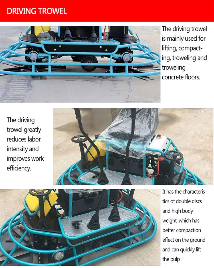 Wholesale gasoline type car trowel concrete trowel ride on concrete power trowel machine