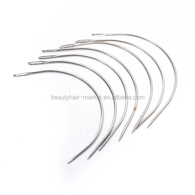 C Shape Curved Sewing Weaving Needles for Hair Weaving and Clipin Hair Extensions